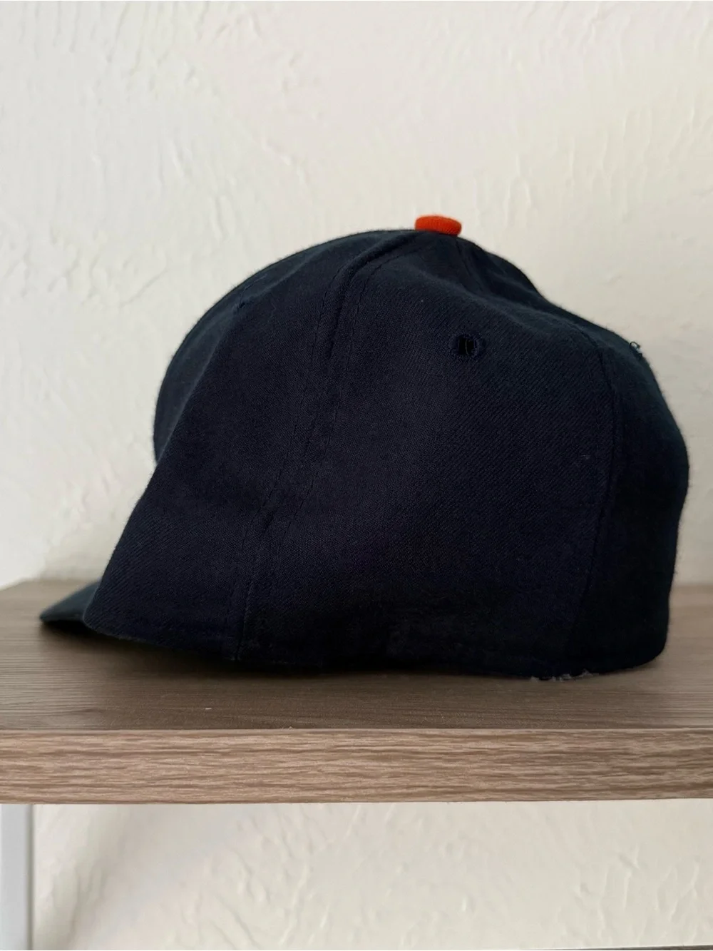 Vintage MLB Houston Colt 45s Navy Fitted Cap with Orange 